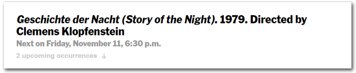 Geschichte der Nacht im MoMA New York
