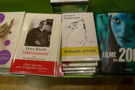 Schwein gehabt in der Buchhandlung Lüthy, Solothurn