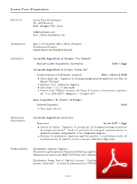 Lorenz Cuno Klopfenstein Curriculum Vitae