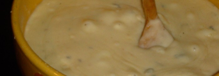 A fondue prepared with Italian cheese.