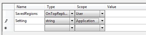 The settings editor
