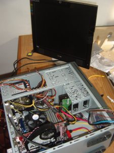 Installing the new computer.