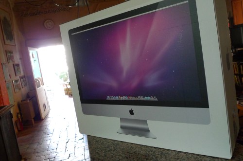 Unpacking our new 27' iMac.