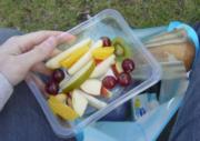 Very rich lunch in the park