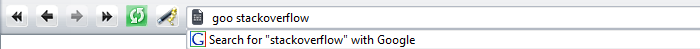 Integrated search in Opera