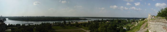 The Danube from the fortress of Belgrade.