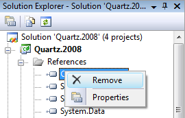 Remove the Common Logging dll reference from the project.
