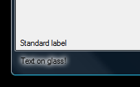 Text on Glass