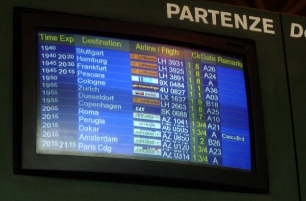 The canceled flight to Perugia